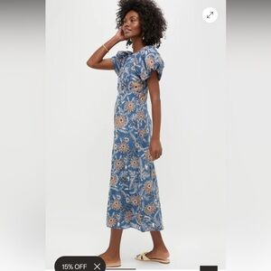 Tuckernuck Leslie Midi Dress Puffy sleeves